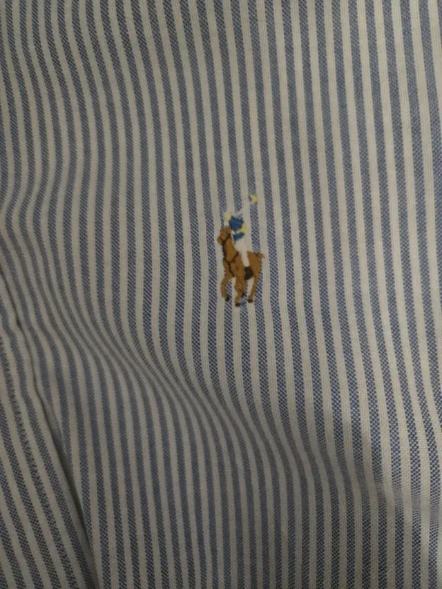 Camisa Polo Ralph Lauren Rayas Azul/Blanco