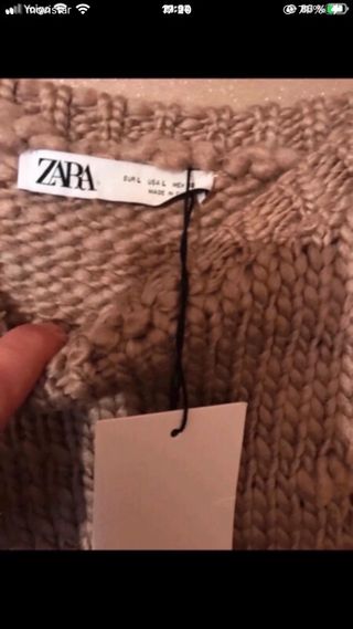 Jersey Zara lentejuelas beige