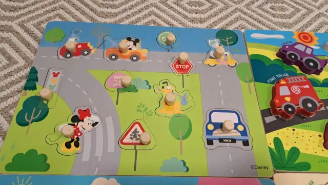 Pack 5 Puzzles Madera Bebés