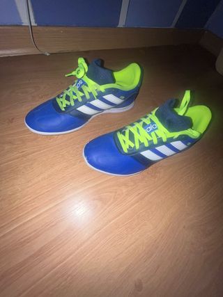 Zapatillas Adidas Fútbol Sala Azul/Verde