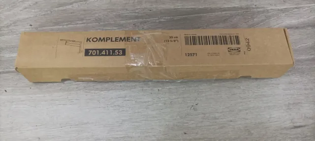 Barra armadio Ikea beige/bianco in metallo