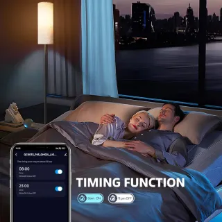 Lampada da terra tessuto e metallo wifi 24W