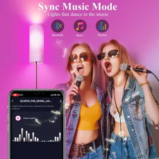 Lampada da terra tessuto e metallo wifi 24W