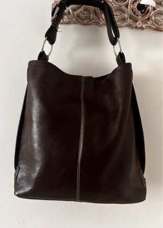 Borsa grande Tod's in pelle marrone cioccolato