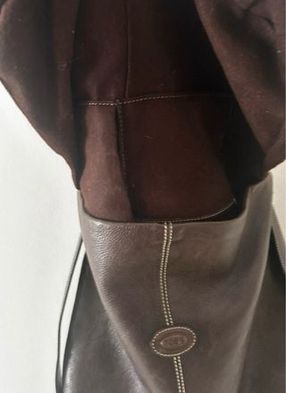 Borsa grande Tod's in pelle marrone cioccolato