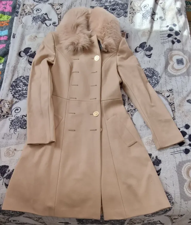 Cappotto Flavio Castellani Beige con Pelliccia