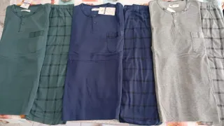 Pijama Hombre Azul, Gris y Verde