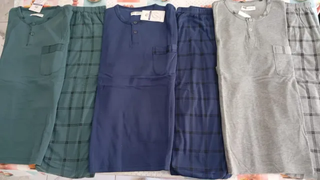 Pijama Hombre Azul, Gris y Verde