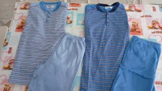 Pijama Hombre Azul, Gris y Verde