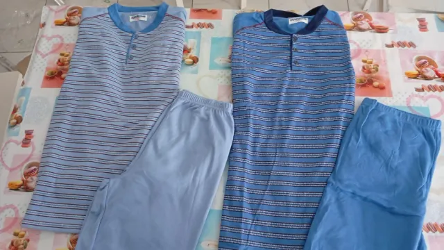 Pijama Hombre Azul, Gris y Verde