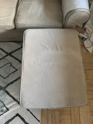 Sofá Ektorp y reposapiés con almacenaje  Ikea Beig