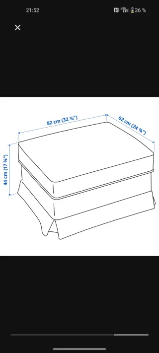 Sofá Ektorp y reposapiés con almacenaje  Ikea Beig