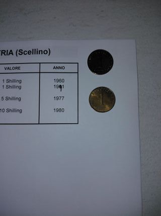 Austria Scellini Lotto Monete Circolate