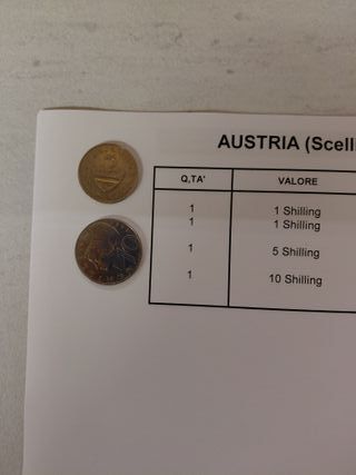 Austria Scellini Lotto Monete Circolate