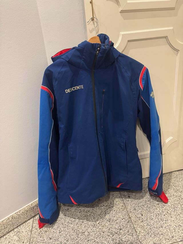 Chaqueta esquí Descente azul y roja