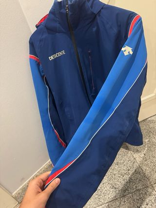 Chaqueta esquí Descente azul y roja