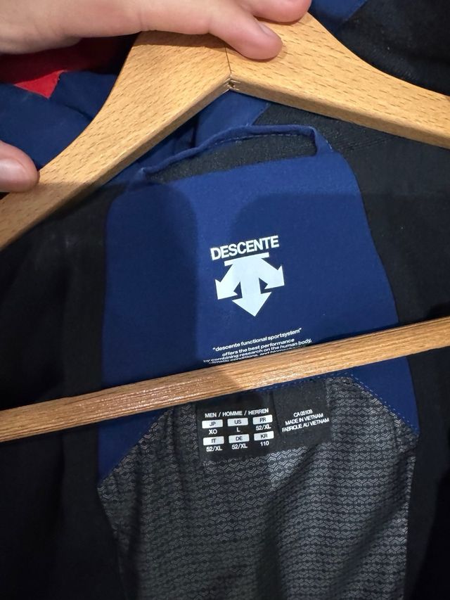 Chaqueta esquí Descente azul y roja