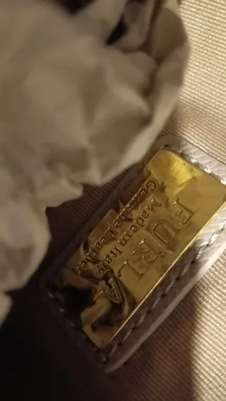 Borsa Furla nuova grigio con dettagli oro