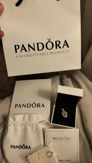 Pandora Charm Colgante Dorado y Plateado,