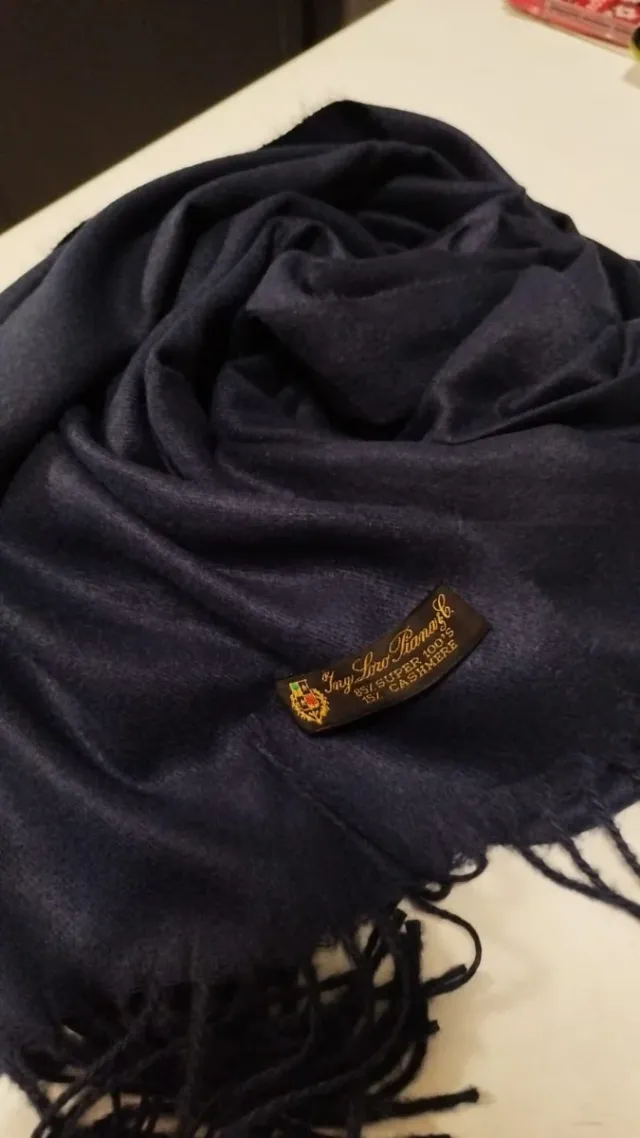 Sciarpa Loro Piana Blu Unisex