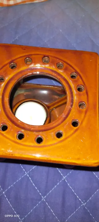 Porta candela diffusore in ceramica