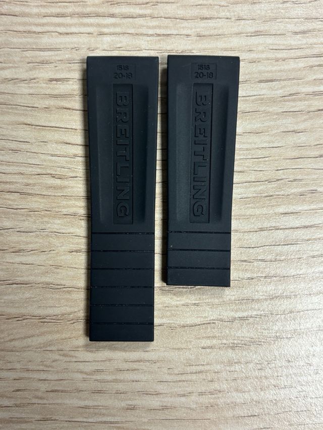 Correa de caucho Breitling negra