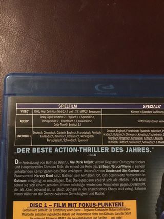 Pack Blu-ray Batman: Trilogía Oscura