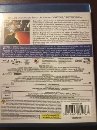 Pack Blu-ray Batman: Trilogía Oscura