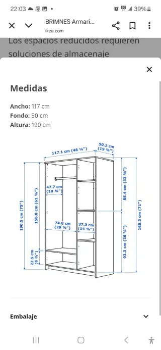 Guardaroba Ikea Brimnes Bianco