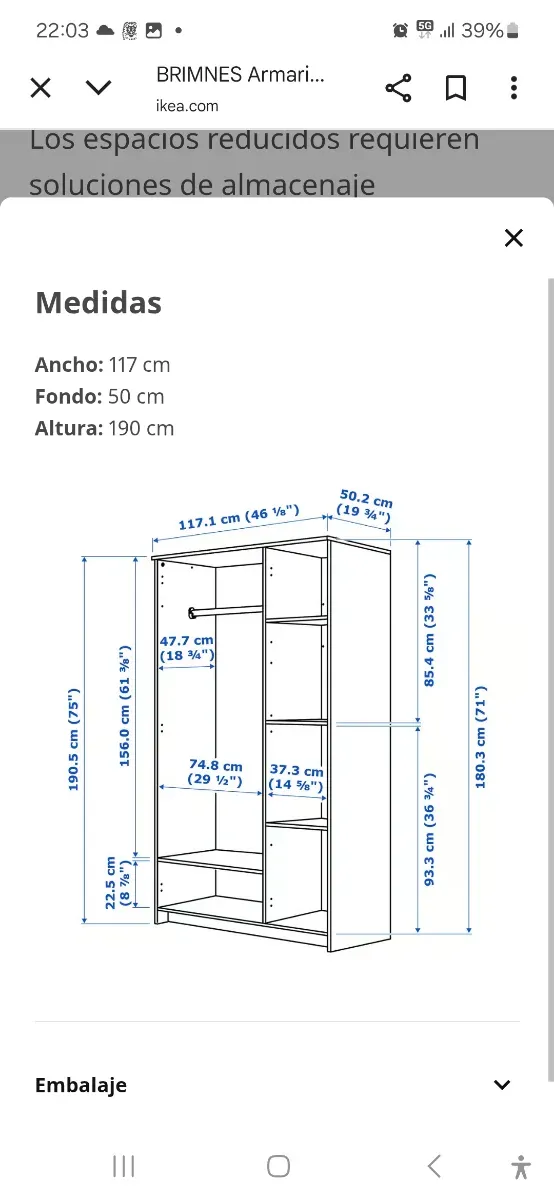 Guardaroba Ikea Brimnes Bianco