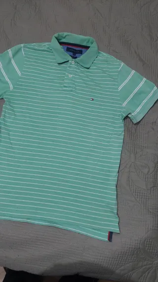 Polo Tommy Hilfiger M righe verdi