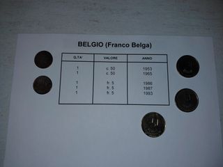 Lotto Monete Franco Belga - Circolate
