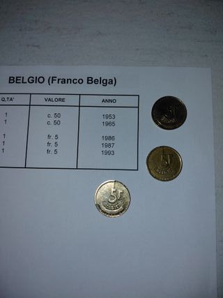 Lotto Monete Franco Belga - Circolate