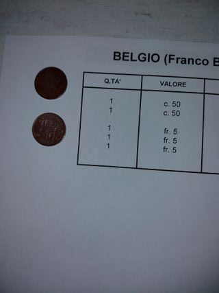 Lotto Monete Franco Belga - Circolate
