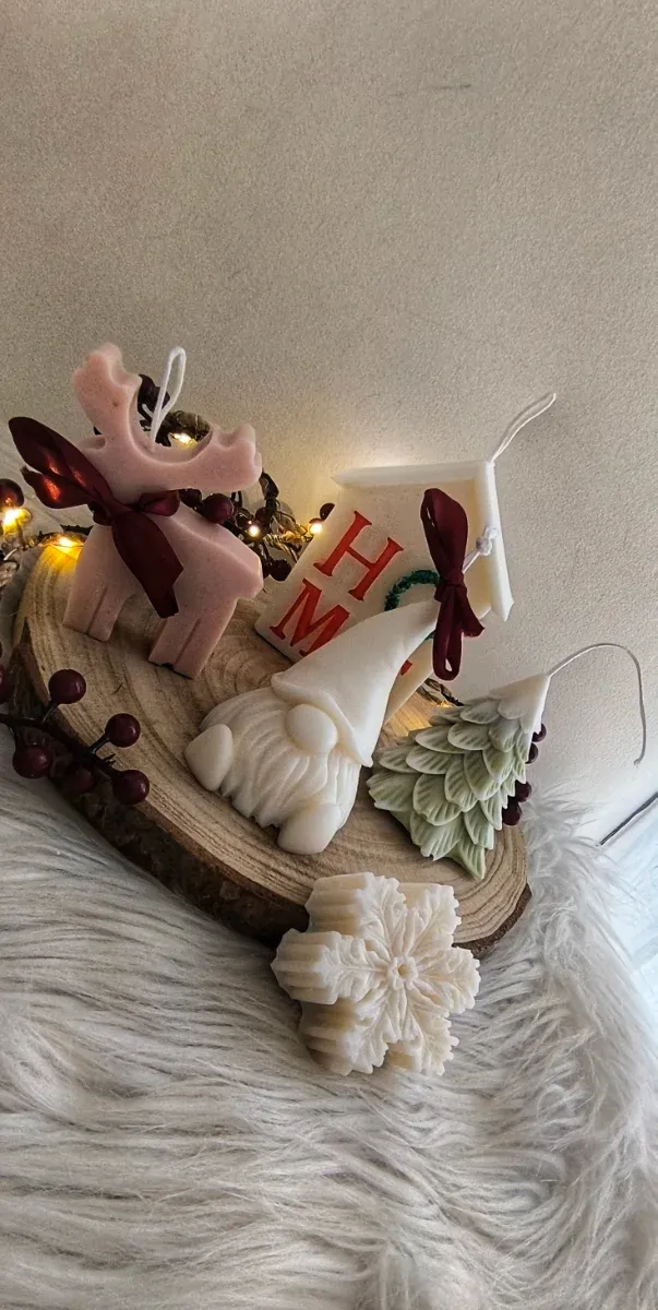 Velas Navideñas Cera de Soja