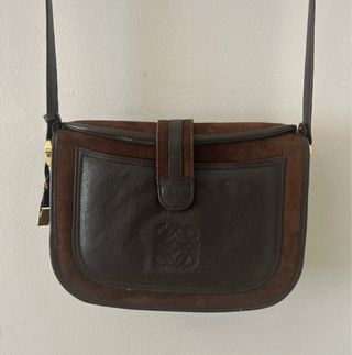 Bolso Loewe Vintage Piel y Ante Marrón