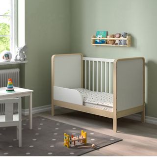 Cuna IKEA ÄLSKVÄRD abedul/blanco + colchón