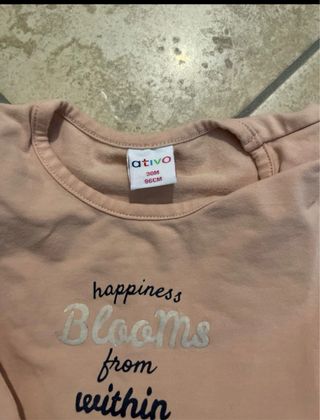 Tuta bimba rosa con leggings blu