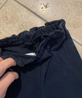 Tuta bimba rosa con leggings blu