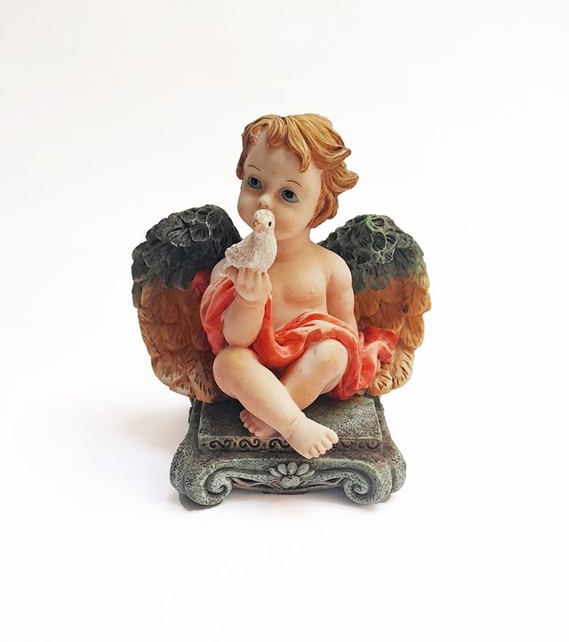Estatueta Anjinho com Pomba Branca
