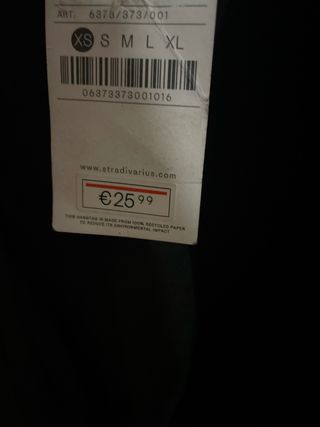 Vestido negro Stradivarius talla L