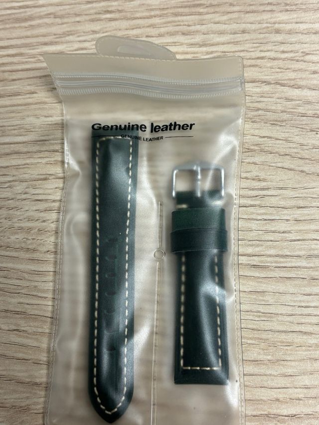 Correa reloj de cuero verde