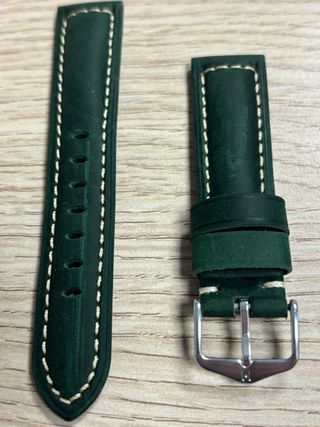 Correa reloj de cuero verde