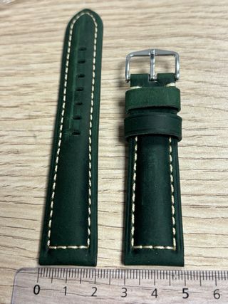 Correa reloj de cuero verde
