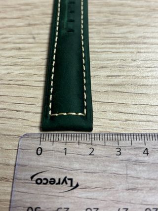 Correa reloj de cuero verde