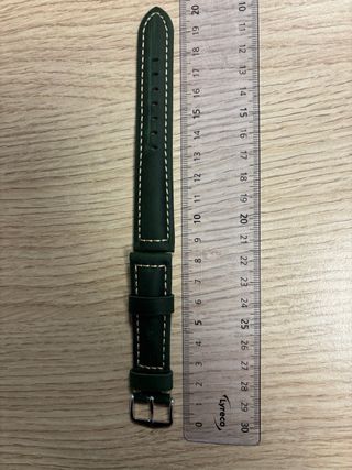 Correa reloj de cuero verde