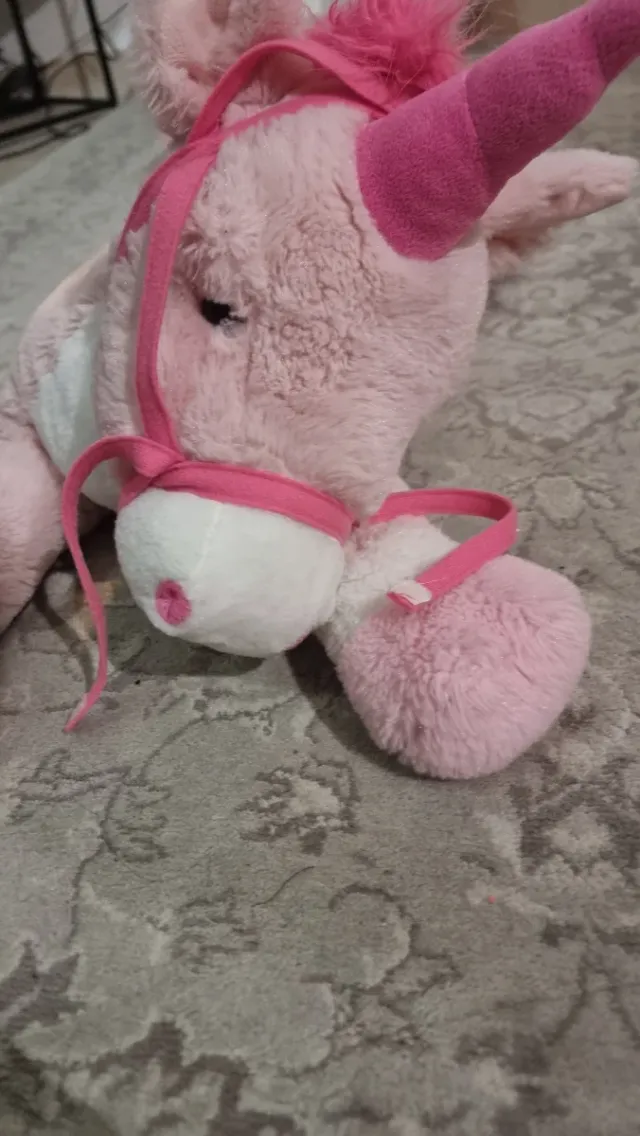 Peluche unicorno rosa