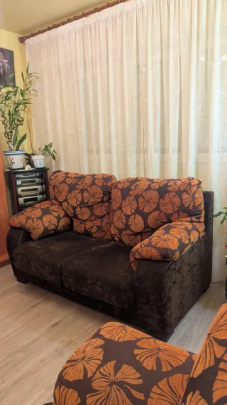 Sofás Marrones y Naranja (2uds) 50 euros cada sofá