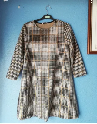 Vestido Stradivarius cuadros M