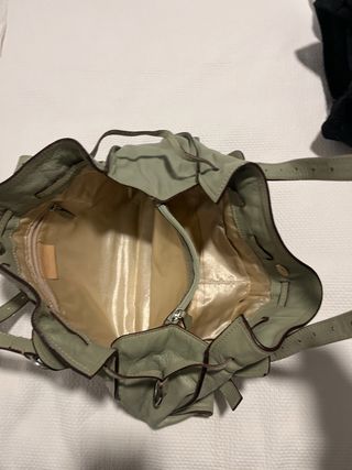 Bolso piel italiana verde